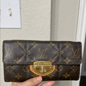 Louis Vuitton Monogram Canvas Trifold Wallet with Gold Hardware